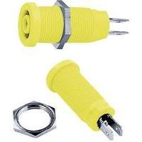 Safety jack socket Socket, vertical vertical Pin diameter: 4 mm Yellow MultiContact XEB-1R 1 pc(s)