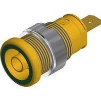 Safety jack socket Socket, vertical vertical Pin diameter: 4 mm Green-yellow SKS Hirschmann SEB 2600 G M4 1 pc(s)