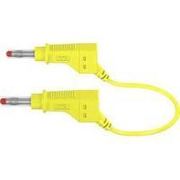 Safety test lead [ Banana jack 4 mm - Banana jack 4 mm] 1.50 m Yellow MultiContact XZG425/SIL