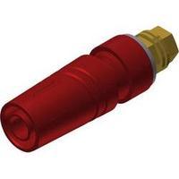 Safety jack socket Socket, vertical vertical Pin diameter: 4 mm Red SKS Hirschmann SAB 2600 G M4 Au 1 pc(s)