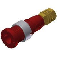 Safety jack socket Socket, vertical vertical Pin diameter: 2 mm Red SKS Hirschmann MSEB 2600 G M3 Au 1 pc(s)