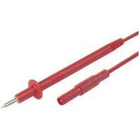 Safety test lead [ Banana jack 4 mm - Test probe] 1 m Red SKS Hirschmann PL 2600 SIL S rot