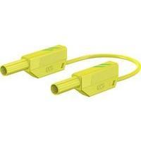 Safety test lead [ Banana jack 4 mm - Banana jack 4 mm] 0.75 m Yellow-green MultiContact MultiContact