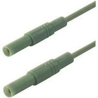 Safety test lead [ Banana jack 4 mm - Banana jack 4 mm] 1 m Green SKS Hirschmann MLS GG 100/1 gn