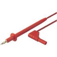 Safety test lead [ Banana jack 4 mm - Test probe] 1 m Red SKS Hirschmann PL 2600 SIL S WS rot