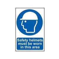 safety helmets must be worn in this area pvc 400 x 600mm