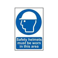 safety helmets must be worn in this area pvc 200 x 300mm