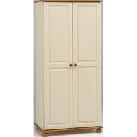 Salisbury Cream and Pine 2 Door Wardrobe