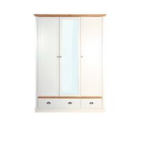 Sandringham 3 Door 2 Drawer Wardrobe White