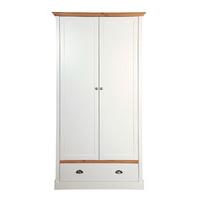 Sandringham 2 Door 1 Drawer Wardrobe White