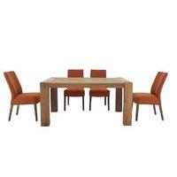 Santorini Extending Table with 4 Fabric Chairs