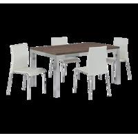 Savannah Set of 4 Dining Chairs - White Gloss