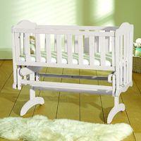 saplings deluxe glider crib white