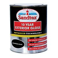 Sandtex 10 Year Exterior Gloss Charcoal Black 750ml