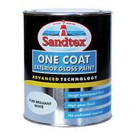 sandtex 1 coat exterior gloss pure brilliant white 750ml