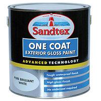 sandtex 1 coat exterior gloss pure brilliant white 25l