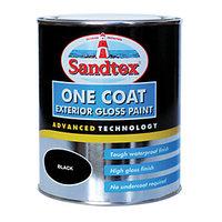 Sandtex 1 Coat Exterior Gloss Black 750ml