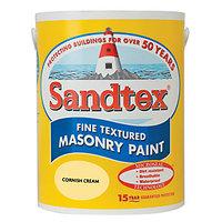 Sandtex Textured Masonry Cornish Cream 5L