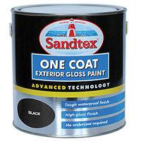 sandtex 1 coat exterior gloss black 25l