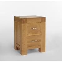 santana blonde oak 2 drawer bedside cabinet