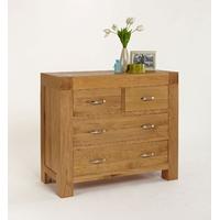 santana blonde oak 2 over 2 chest of drawers