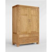 santana blonde oak double wardrobe