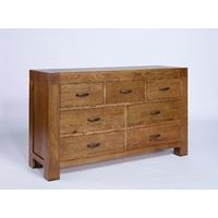 Santana Reclaimed Oak 7 Drawer Chest of Drawers