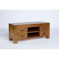 Santana Reclaimed Oak TV Unit with 4 Drawers