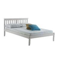 salvador wooden bed frame white small double