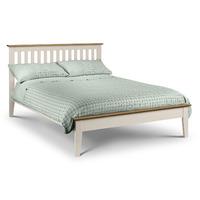 salerno wooden two tone bed frame double