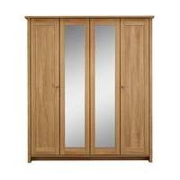 Salcombe 4 Door Mirrored Wardrobe