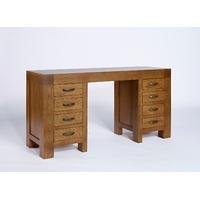 Santana Reclaimed Oak Dressing Table with 8 Drawers