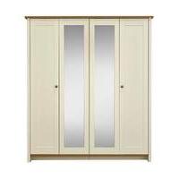 Salcombe 4 Door Mirrored Wardrobe