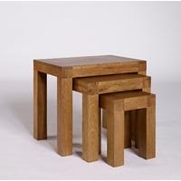 santana reclaimed oak nest of 3 tables