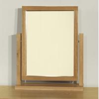 santana blonde oak dressing table mirror