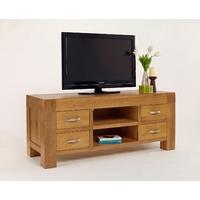 Santana Blonde Oak TV Unit with 4 Drawers