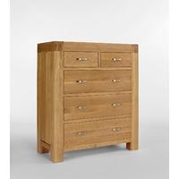 santana blonde oak 2 over 3 chest of drawers