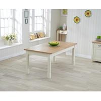 Sandringham 180cm Oak and Cream Extending Dining Table