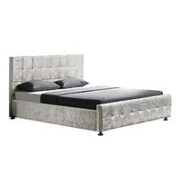 sansa velvet upholstered ottoman bed king oyster