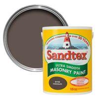 Sandtex Bitter Chocolate Brown Matt Masonry Paint 1L