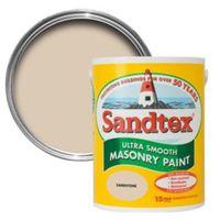 sandtex sandstone beige matt masonry paint 5l