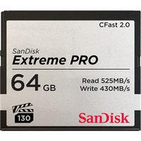 sandisk 64gb extreme pro 525mbsec cfast 20 memory card