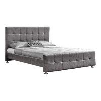 Sansa Chenille Bed Frame Silver King