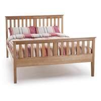 salisbury high foot end oak wooden bed frame double