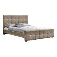 sansa chenille bed frame mink king