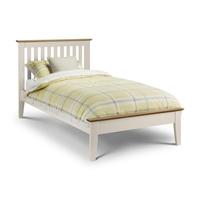 Salerno Shaker Style Solid Oak & Ivory Bed Frame  Single, Double or King Size