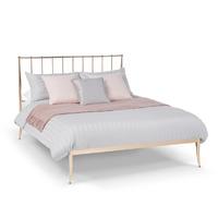 Saturn Metal Bed Frame - Rosegold - 6FT