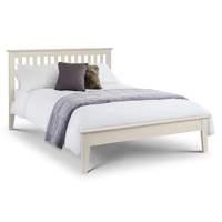 salerno wooden bed frame in white king