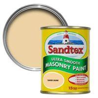 Sandtex Sand Dune Yellow Matt Masonry Paint 150ml Tester Pot