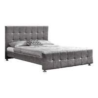 sansa chenille bed frame silver king